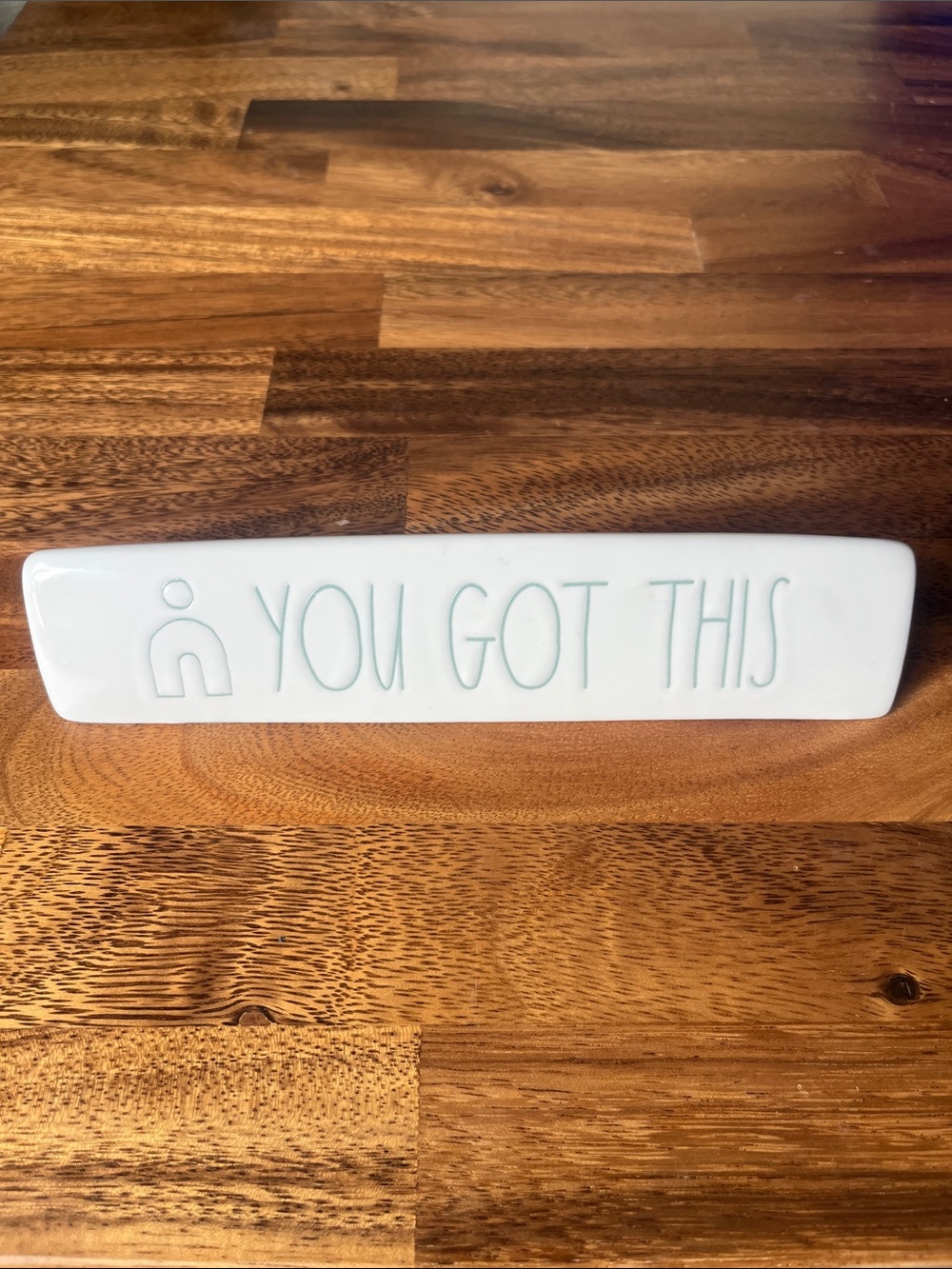 Rae Dunn White Ceramic 'You Got This' Desk Sign